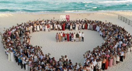 Inician bodas colectivas frente al Mar Caribe