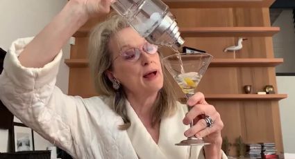 En bata y con un martini, así vive Meryl Streep la cuarentena
