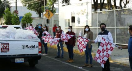 Brindan certeza alimentaria a familias de Puebla con entrega de despensas
