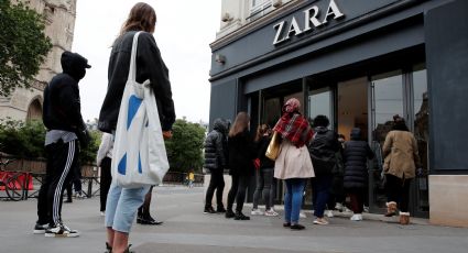 Causan polémica largas filas tras reapertura de tiendas Zara en Francia