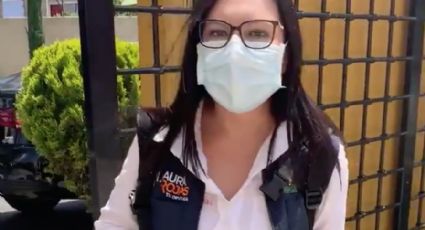 Diputada Laura Rojas hace campaña en Atizapán; sanitiza y promueve cubrebocas