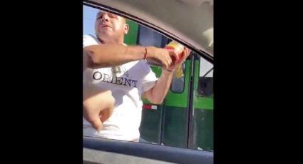 Chofer agrede a conductor que le pidió no tirar basura (VIDEO)