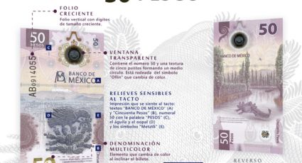 Así es el nuevo billete de 50 pesos que presenta Banxico
