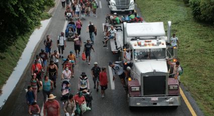 Desarrollo de la caravana migrante que viaja de Chiapas hacia la CDMX
