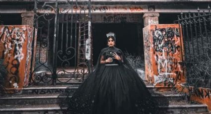 Quinceañera se vuelve viral tras vestirse de negro