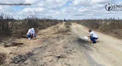 Personal de CNDH trabaja en lugar donde se hallaron 19 calcinados en Tamaulipas