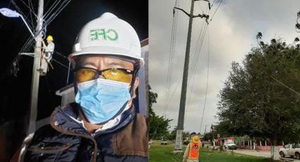 CFE restablece servicio eléctrico por tormenta tropical en Tabasco