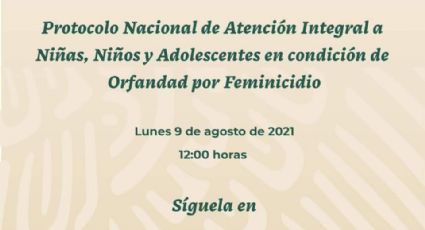 Protocolo para huérfanos de feminicidio busca prevenir revictimización