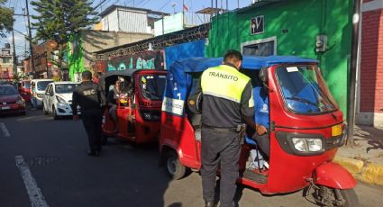 Despliegan operativo para verificar legalidad y orden de mototaxistas en Iztapalapa