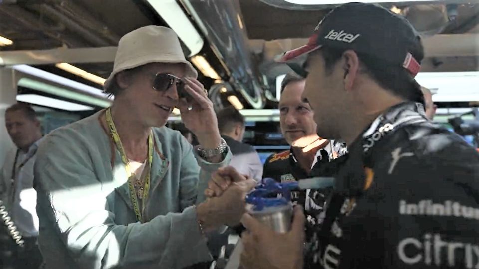 'Checo' Pérez se reunió con Brad Pitt, en el marco del Gran Premio de Estados Unidos.