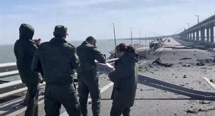 Explosión destruye gran parte del puente de Crimea que conecta a Rusia