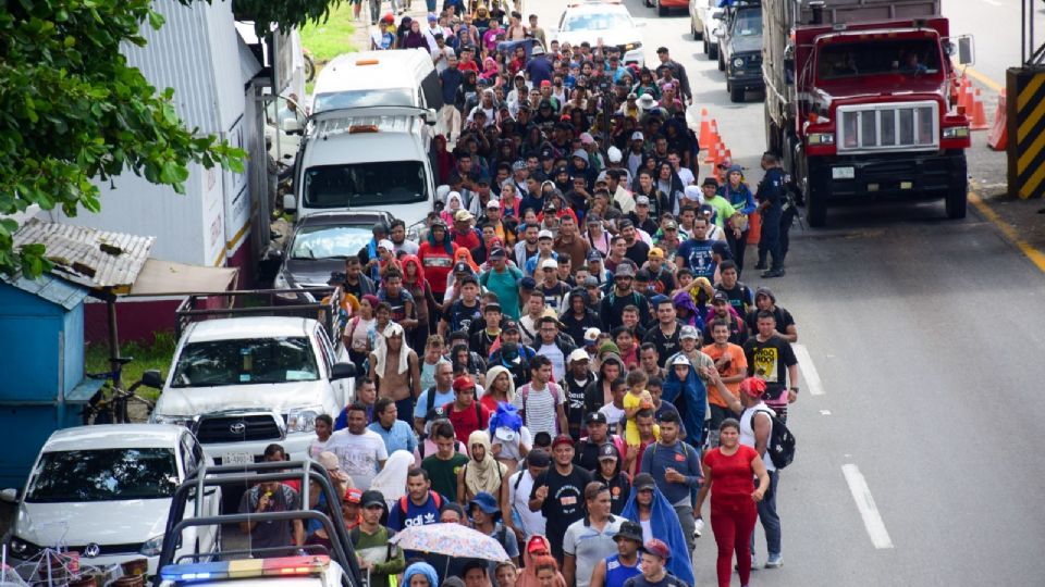 Migrantes venezolanos en su búsqueda de llegar a EU.