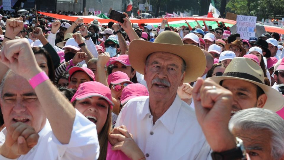 Polémica en la marcha del INE por Vicente Fox