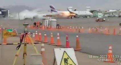 Fallecen dos bomberos tras chocar con un avión en el aeropuerto de Lima| VIDEO