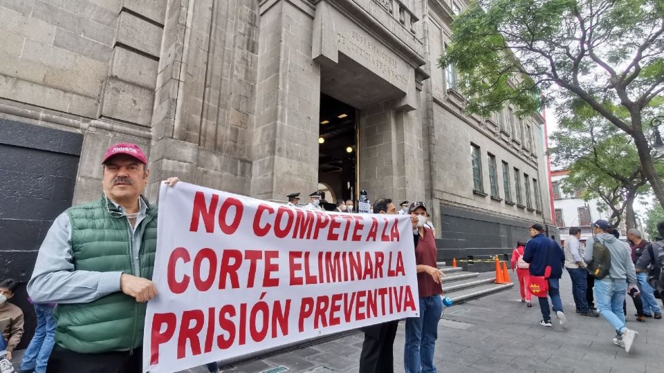 Manifestación contra la prisión preventiva.