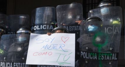 Mujeres policías, altamente capacitadas física y psicológicamente para manifestaciones hostiles