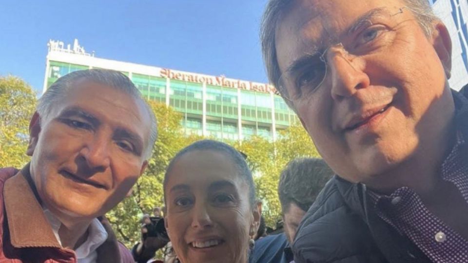 Adán Augusto López, Claudia Sheinbaum y Marcelo Ebrard.