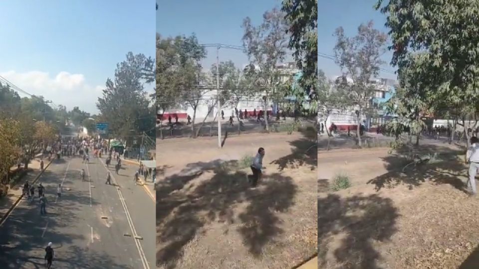 Video del enfrentamiento entre vecinos y policías en Xochimilco.