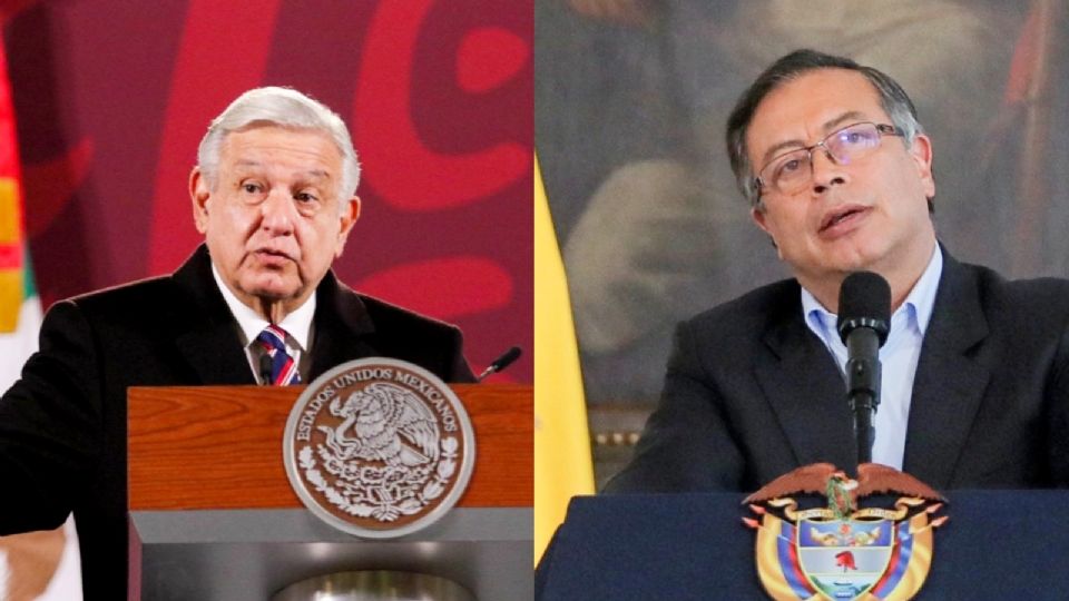 Andrés Manuel López Obrador, y Gustavo Petro, presidentes de México y Colombia respectivamente.