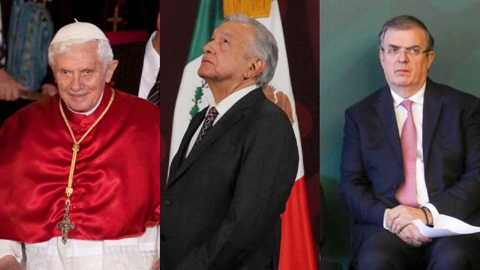 AMLO y Marcelo Ebrard lamentaron la muerte del papa emérito Benedicto XVI.