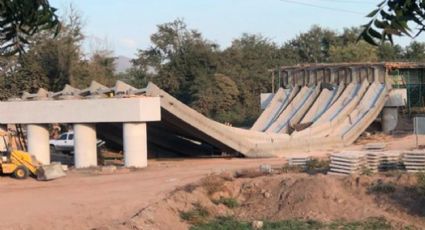 ‘El Quelite’: Momento del desplome del puente en Sinaloa a unos días de inaugurarse