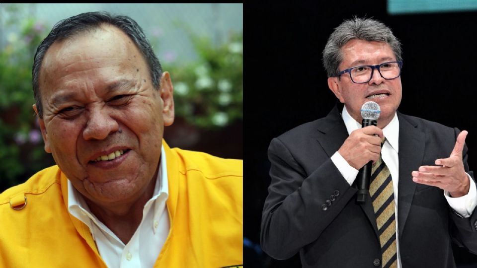 Jesús Zambrano, dirigente del PRD; Ricardo Monreal, senador por Morena.