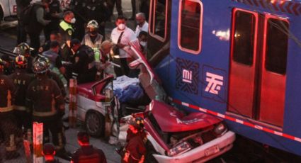 Accidente: Fallece una persona tras choque entre taxi y Tren Ligero en estación Vergel
