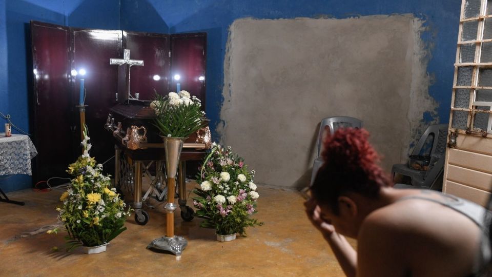 Velorio de periodistas asesinadas en Veracruz.
