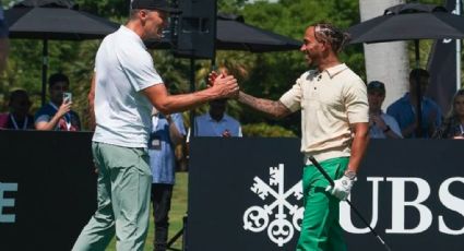 Tom Brady y Lewis Hamilton juegan golf en vísperas del GP de Miami