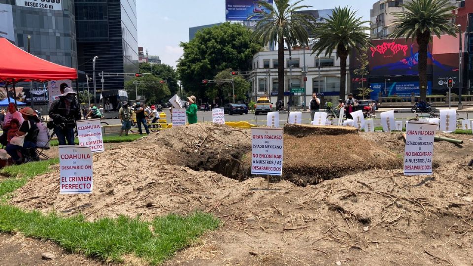 Familias de desaparecidos piden que la Glorieta de la Palma sea ahora la Glorieta de las y los Desaparecidos.