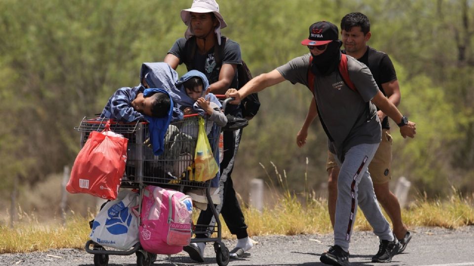 Migrantes en Monterrey.