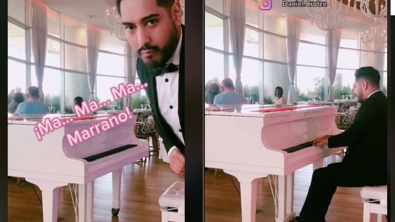 Este pianista logró enamorar a los comensales con esta canción