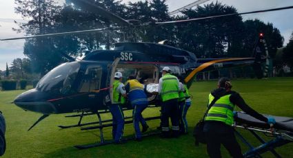 Helicóptero de la SSC traslada a hospital a hombre con 80% de quemaduras