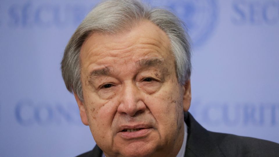 El secretario general de las Naciones Unidas, António Guterres, en conferencia de prensa