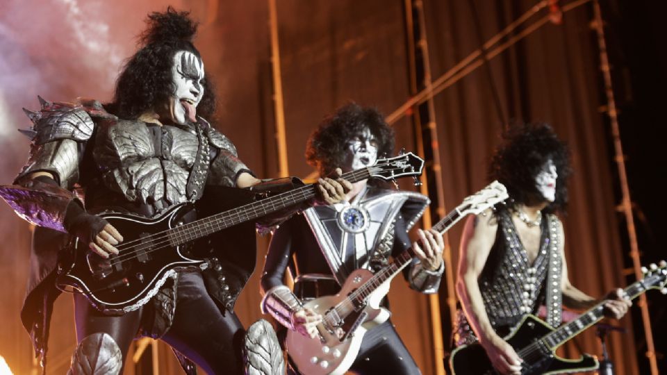 Kiss, durante su actuación en el Barcelona Rock Fest.