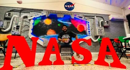 Maestro adorna salón como la NASA y se gana el corazón de todos