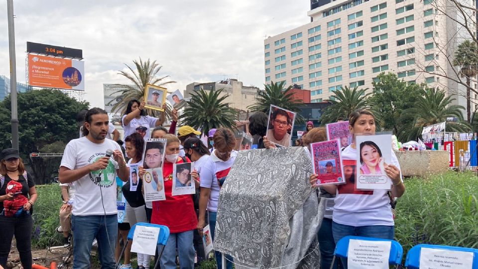 Familias de desaparecidos realizaron una marcha en la CDMX.