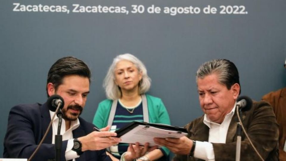 Zoé Robledo, director del IMSS y David Monreal, gobernador de Zacatecas.