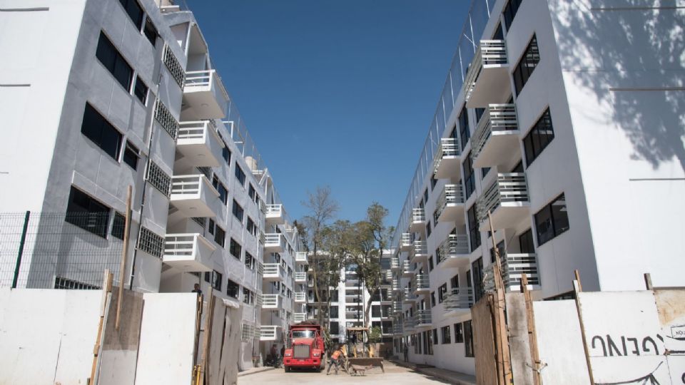 Avances de las obras de reconstrucción del Multifamiliar Tlalpan.