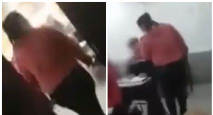 Mujer cachetea a un compañero de su hijo por hacerle bullying en la escuela: VIDEO