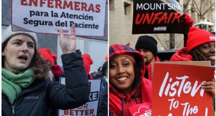 En Nueva York protestan miles de enfermeras para renegociar contratos