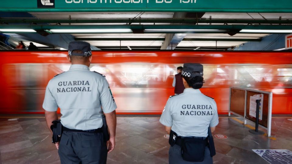 Guardia Nacional en el Metro CDMX