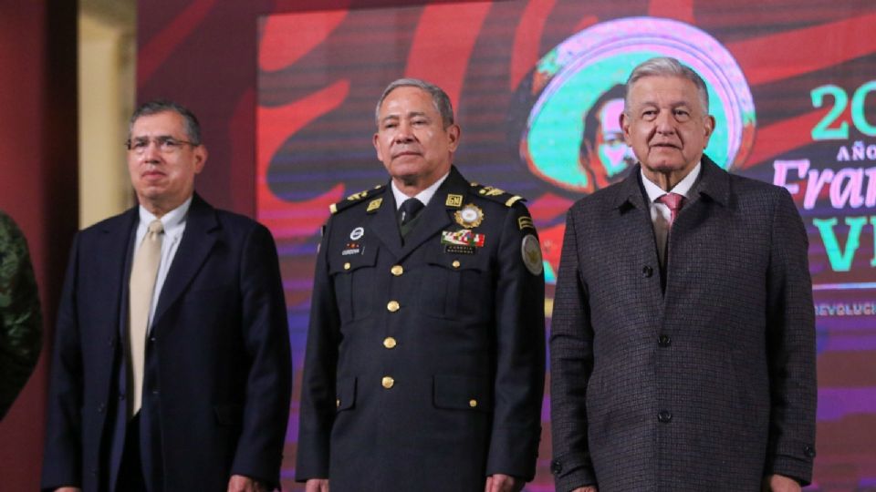 Luis Rodríguez Bucio, subsecretario de Seguridad; David Cordova Campos, Comandante de la Guardia Nacional.