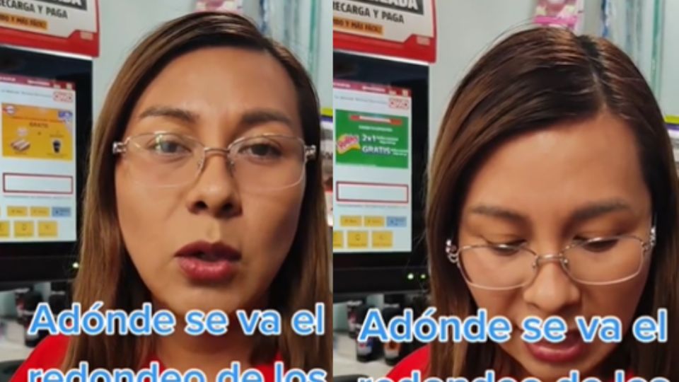 Cajera del OXXO explica a dónde se va el dinero que la gente decide redondear. Da detalle tras detalle.