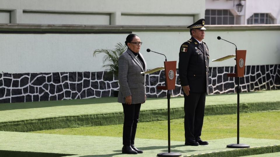 David Córdova al rendir protesta como comandante de la Guardia Nacional.