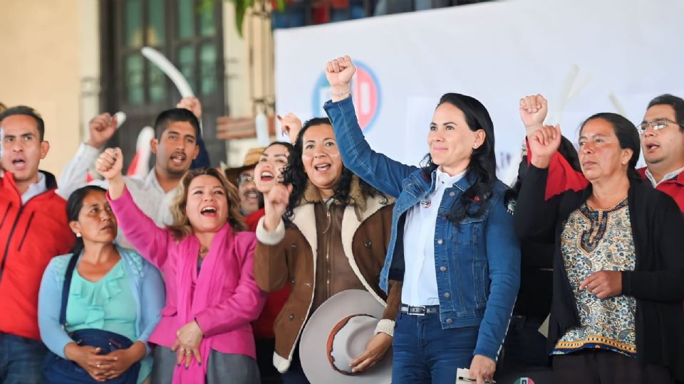 Alejandra del Moral, precandidata del PRI a la gubernatura del Edomex.