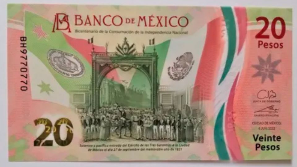 Ilustrativa, billete de 20 pesos es valuado en 700 mil pesos.