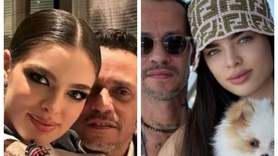 El salsero Marc Anthony y su novia Nadia Ferreira.