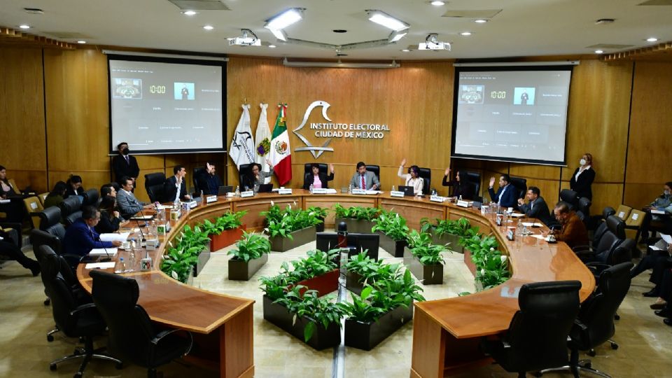 Sesión del Instituto Electoral de la Ciudad de México.