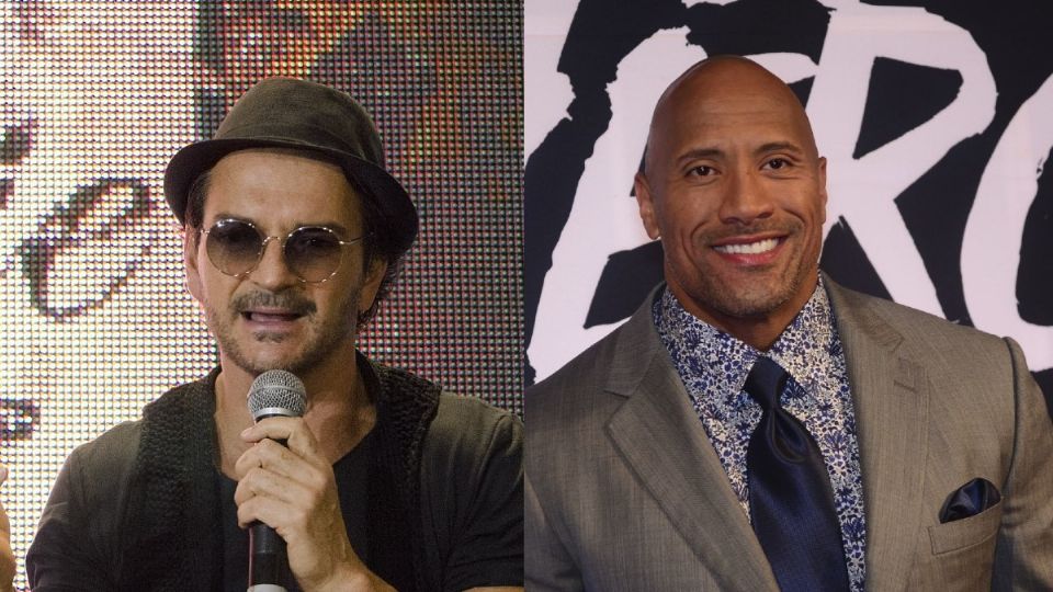 Ricardo Arjona y Dwayne Johnson.